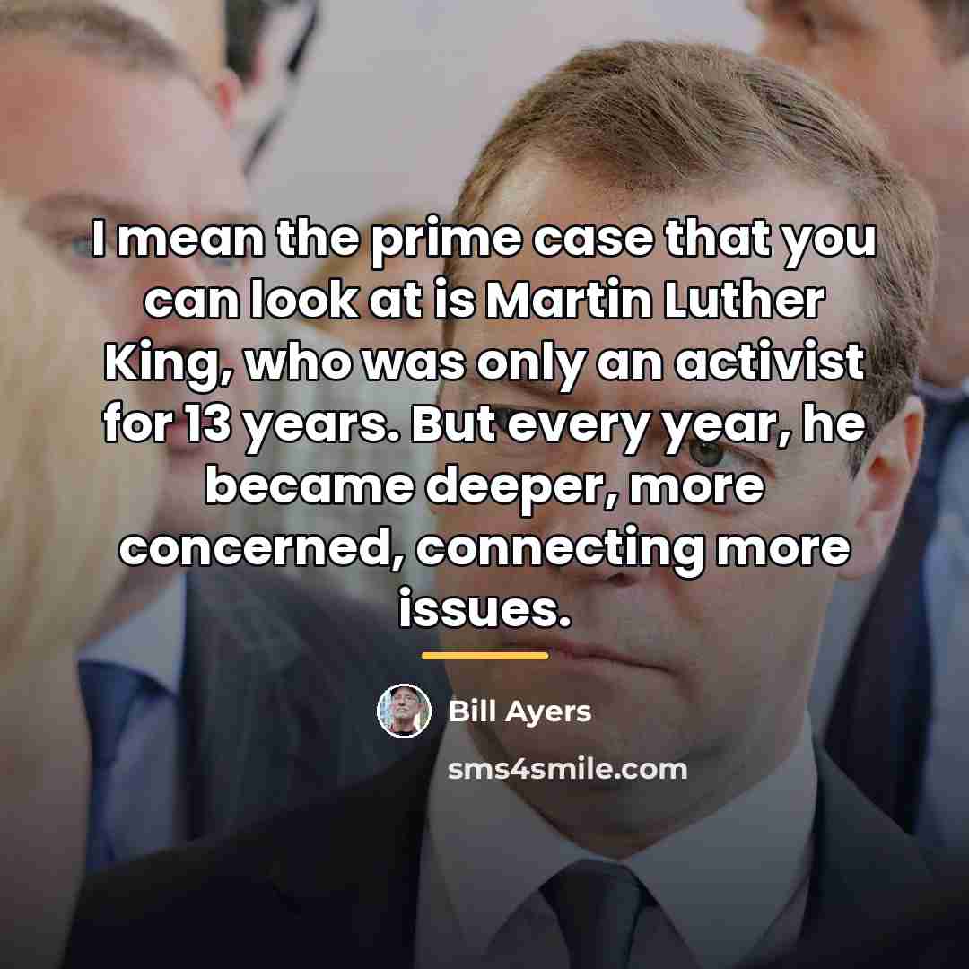 “I mean the prime case that you can look at…” quote by Bill Ayers