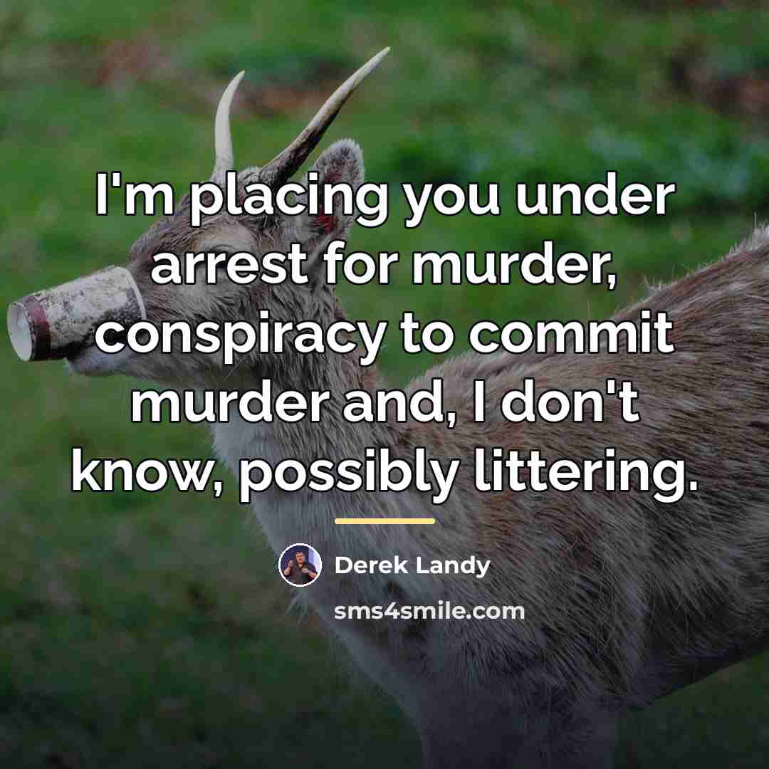 “I'm placing you under arrest for murder, conspiracy to commit…” quote by Derek Landy