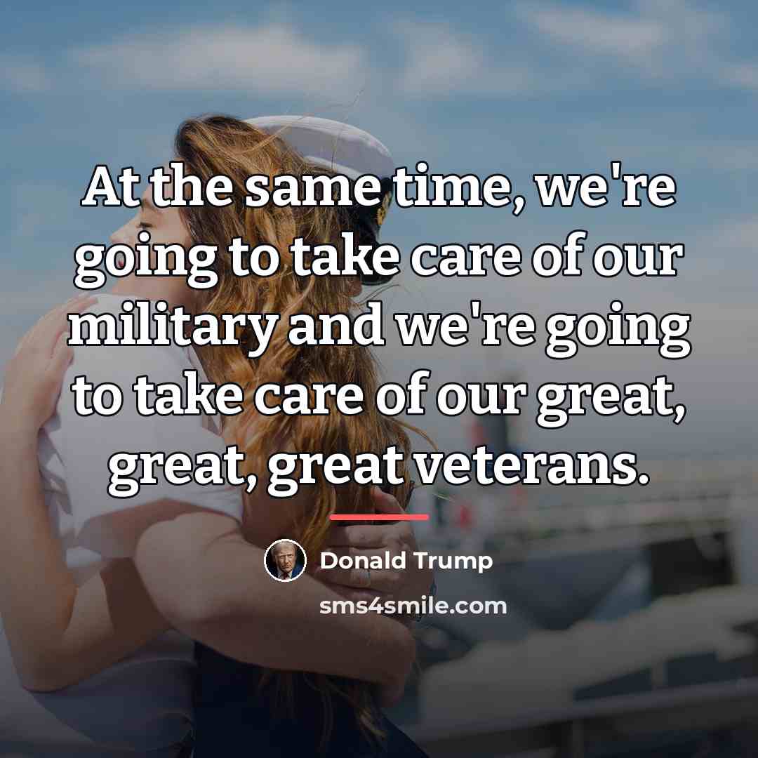 “At the same time, we're going to take care of…” quote by Donald Trump