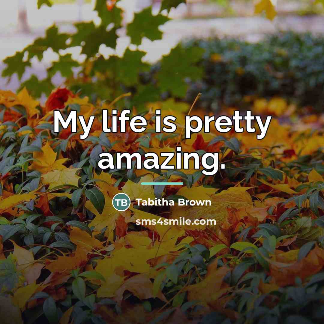 “My life is pretty amazing.…” quote by Tabitha Brown
