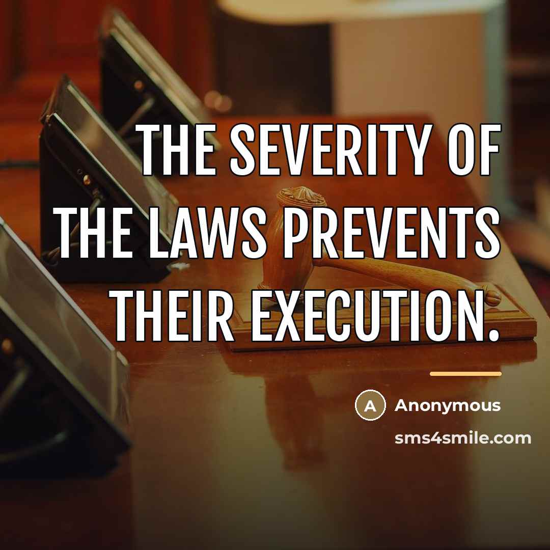 “The severity of the laws prevents their execution.…” quote by Anonymous