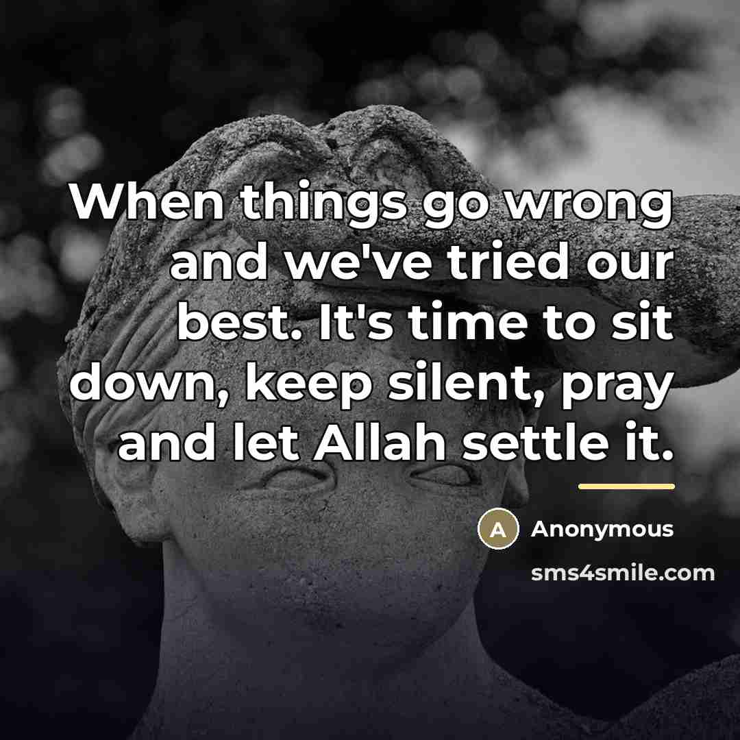 “When things go wrong and we've tried our best. It's…” quote by Anonymous