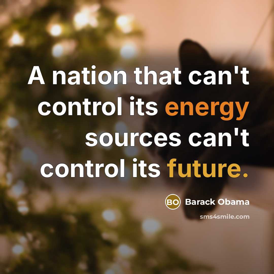 “A nation that can't control its energy sources can't control…” quote by Barack Obama