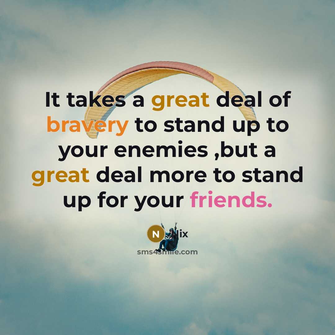 “It takes a great deal of bravery to stand up…” quote by Nix