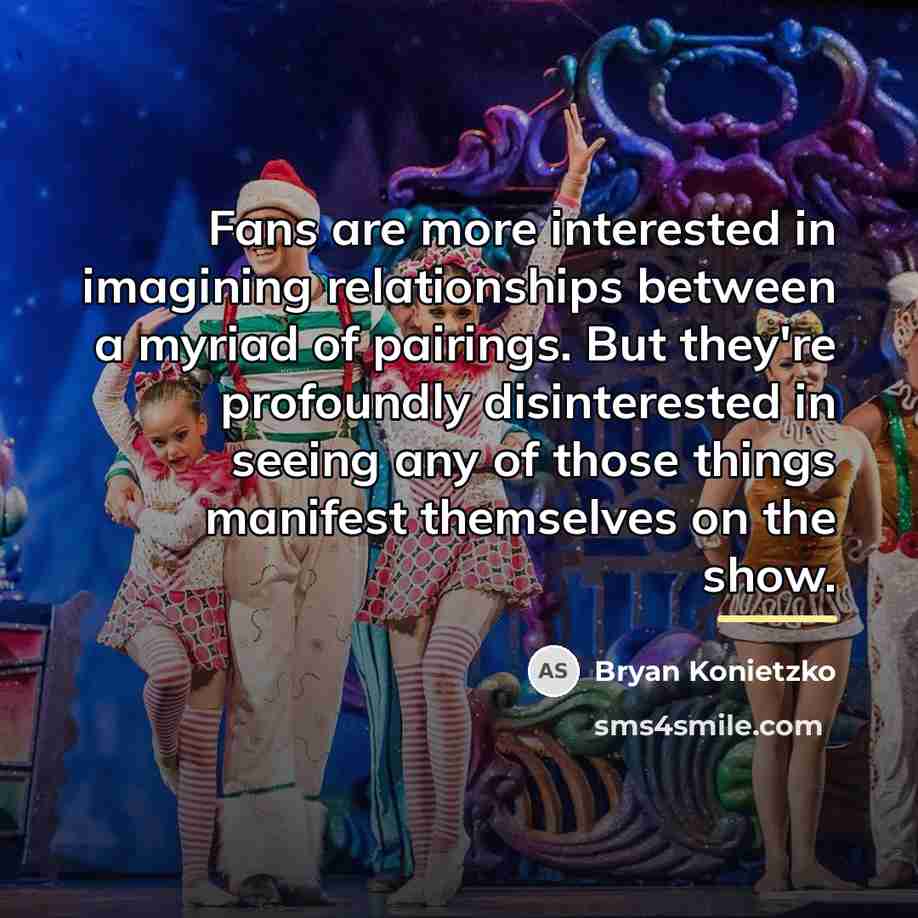 “Fans are more interested in imagining relationships between a myriad…” quote by Bryan Konietzko