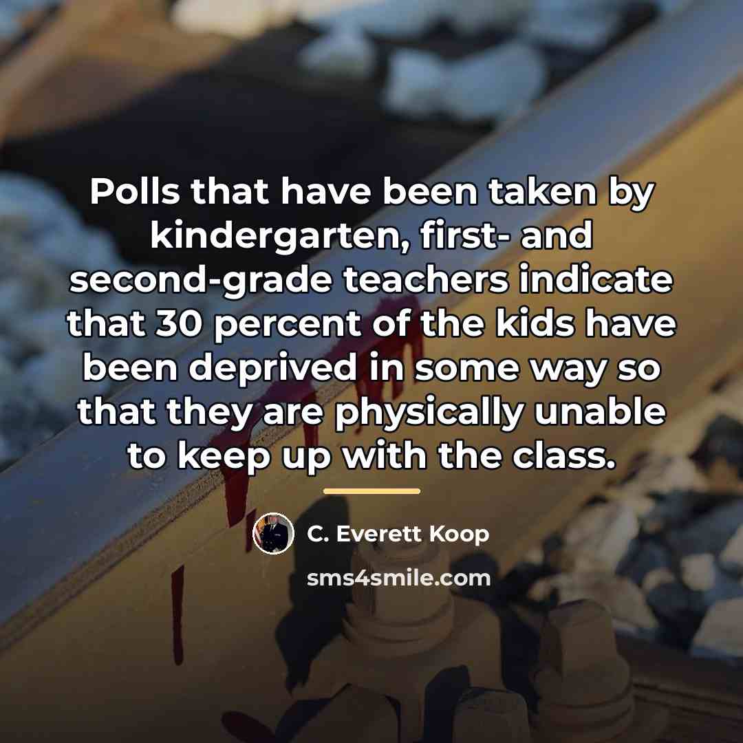 “Polls that have been taken by kindergarten, first- and second-grade…” quote by C. Everett Koop