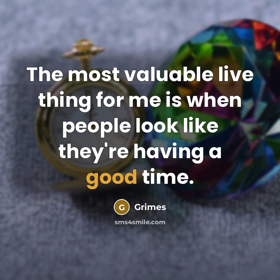 “The most valuable live thing for me is when people…” quote by Grimes