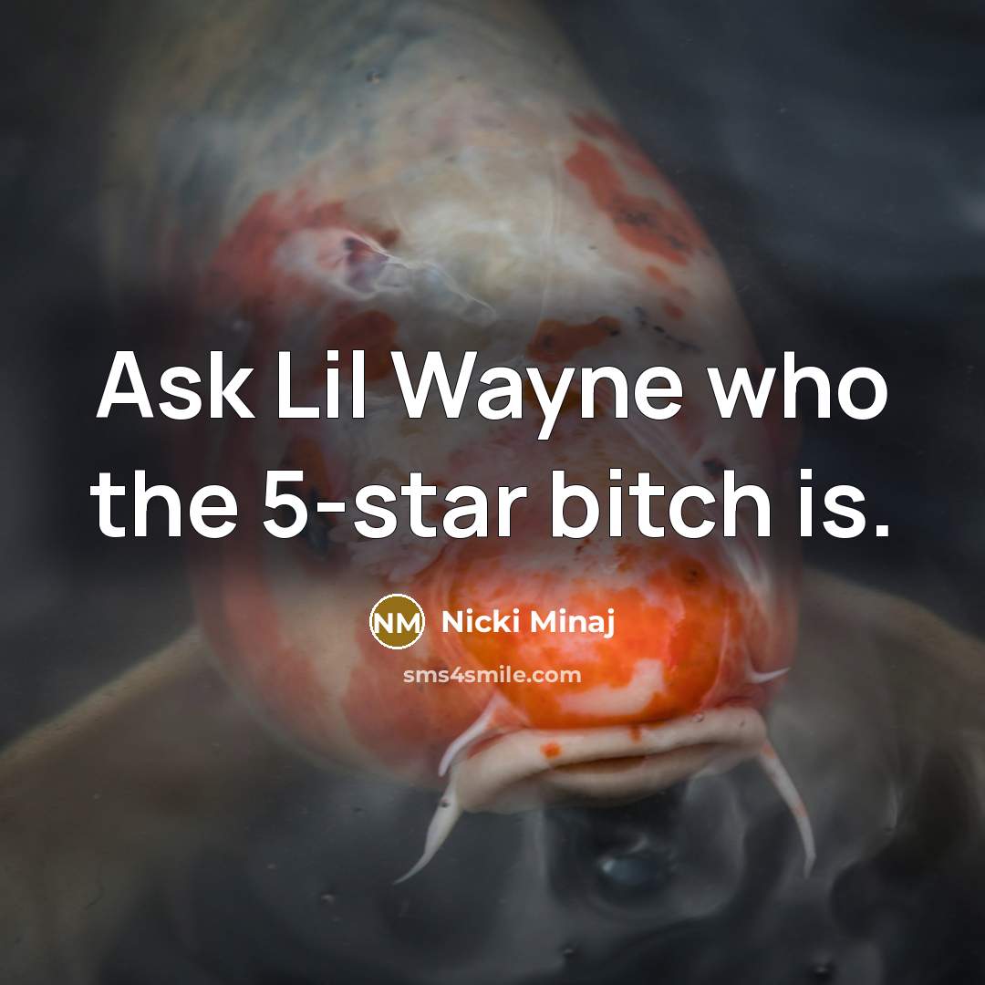 “Ask Lil Wayne who the 5-star bitch is.” quote by Nicki Minaj
