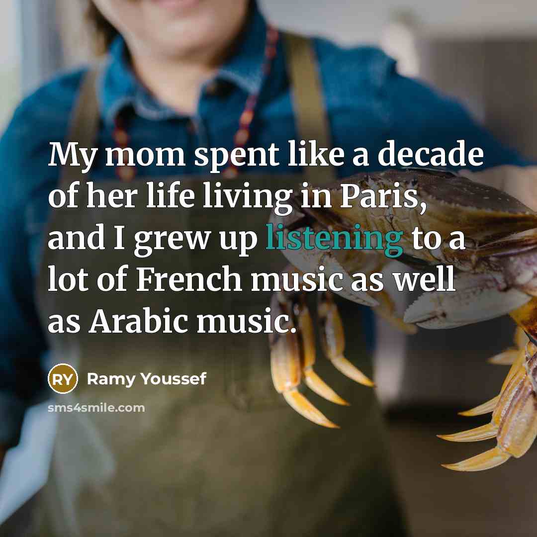 “My mom spent like a decade of her life living…” quote by Ramy Youssef