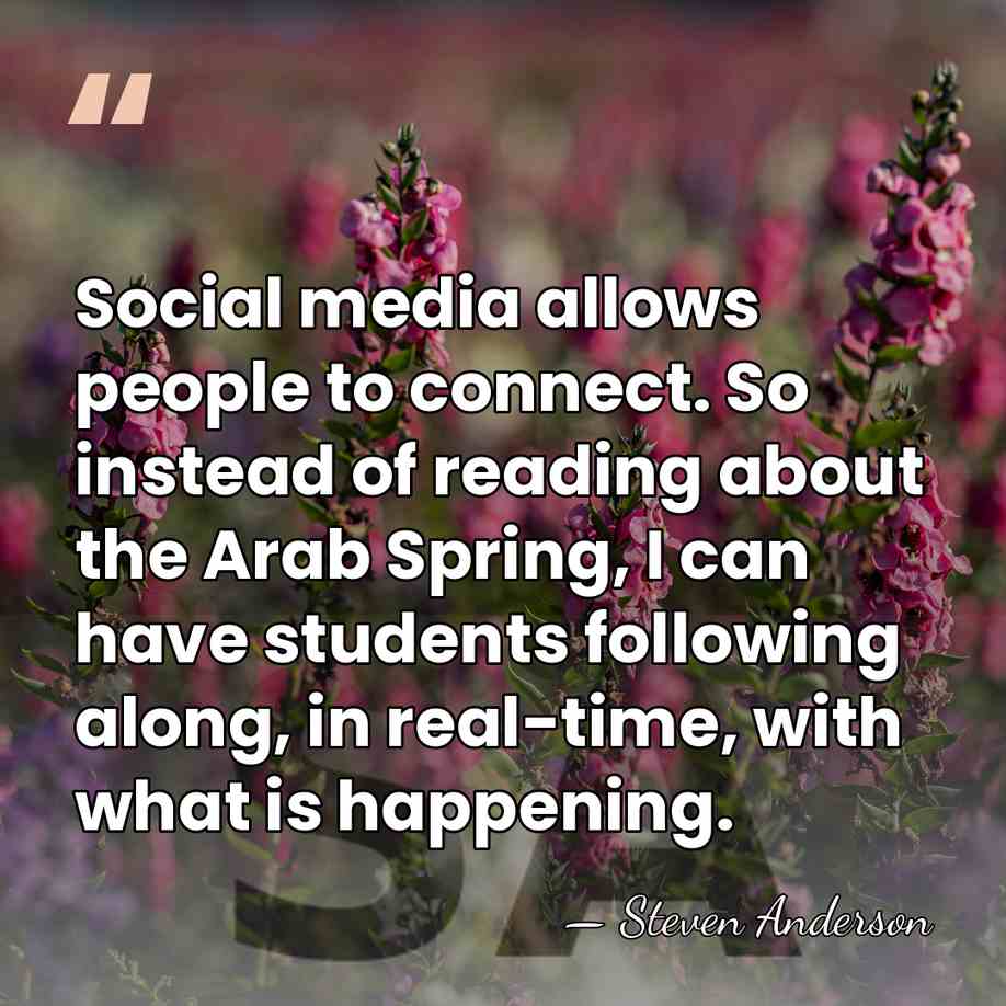 Social media allows people to connect. So instead of reading about the&hellip; - Steven Anderson