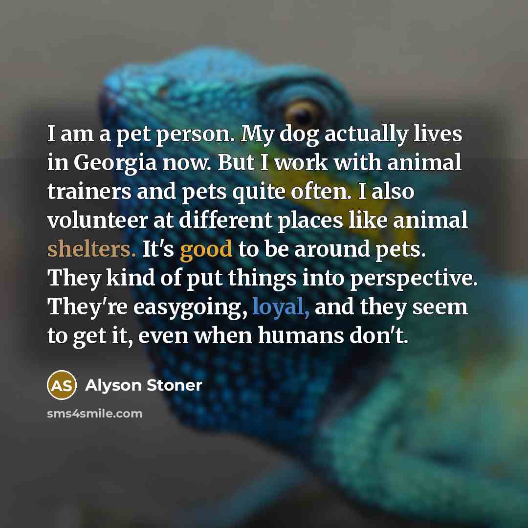 “I am a pet person. My dog actually lives in…” quote by Alyson Stoner