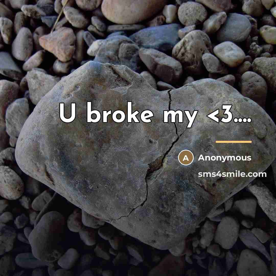 “U broke my…” quote by Anonymous