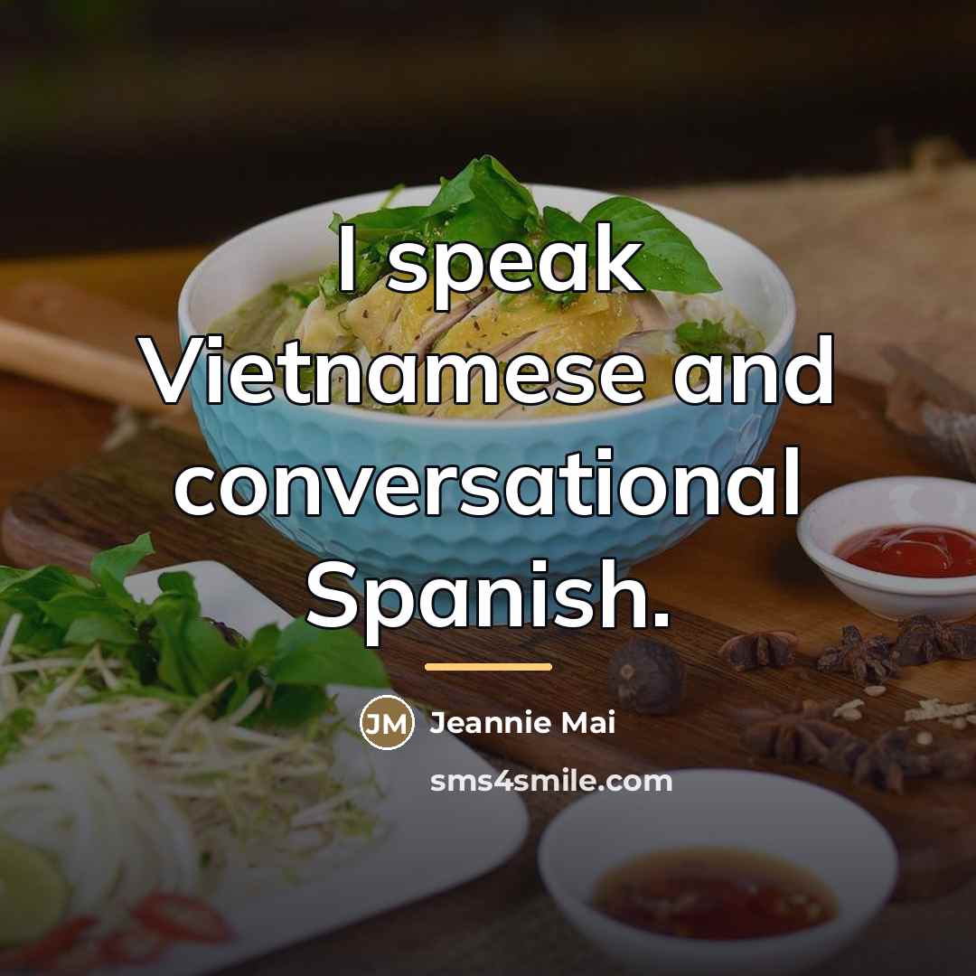 “I speak Vietnamese and conversational Spanish.…” quote by Jeannie Mai