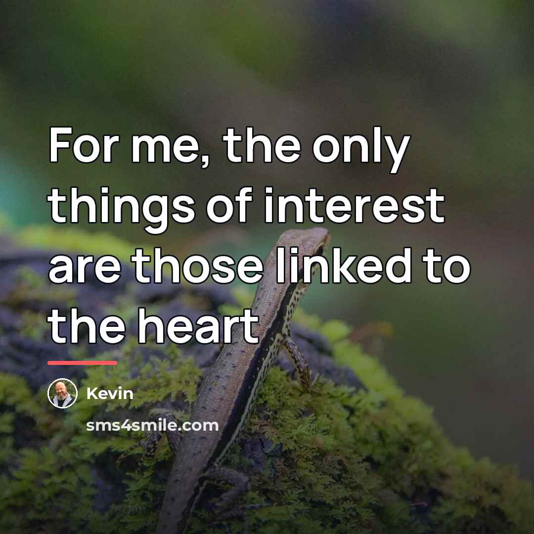“For me, the only things of interest are those linked…” quote by Kevin