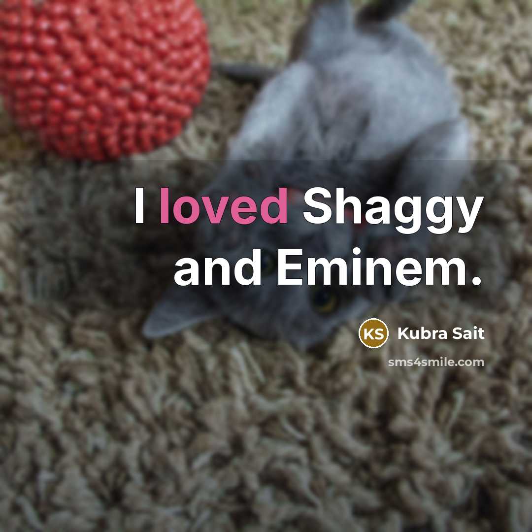 “I loved Shaggy and Eminem.…” quote by Kubra Sait