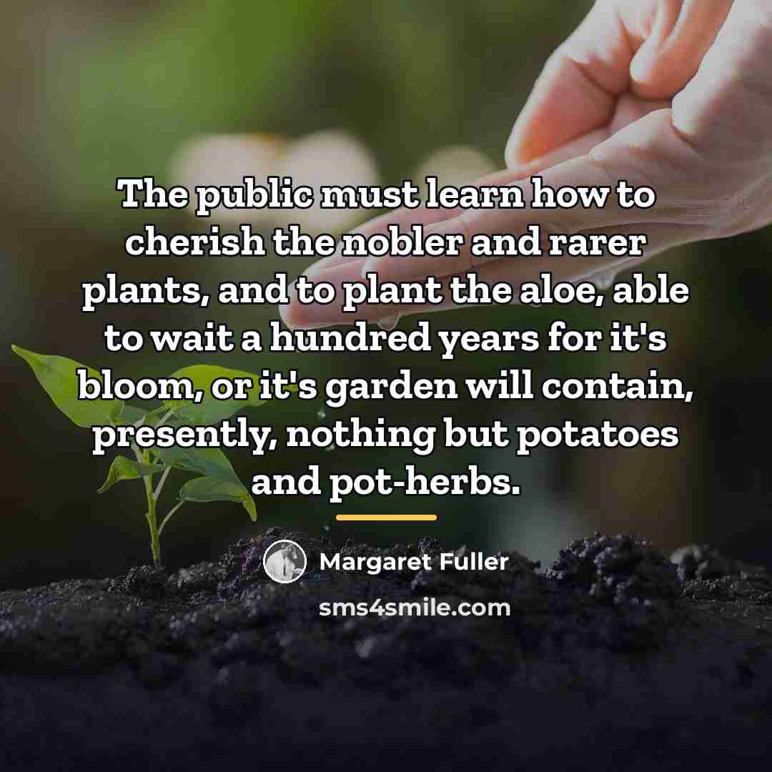 “The public must learn how to cherish the nobler and…” quote by Margaret Fuller