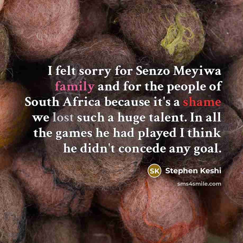 “I felt sorry for Senzo Meyiwa family and for the…” quote by Stephen Keshi