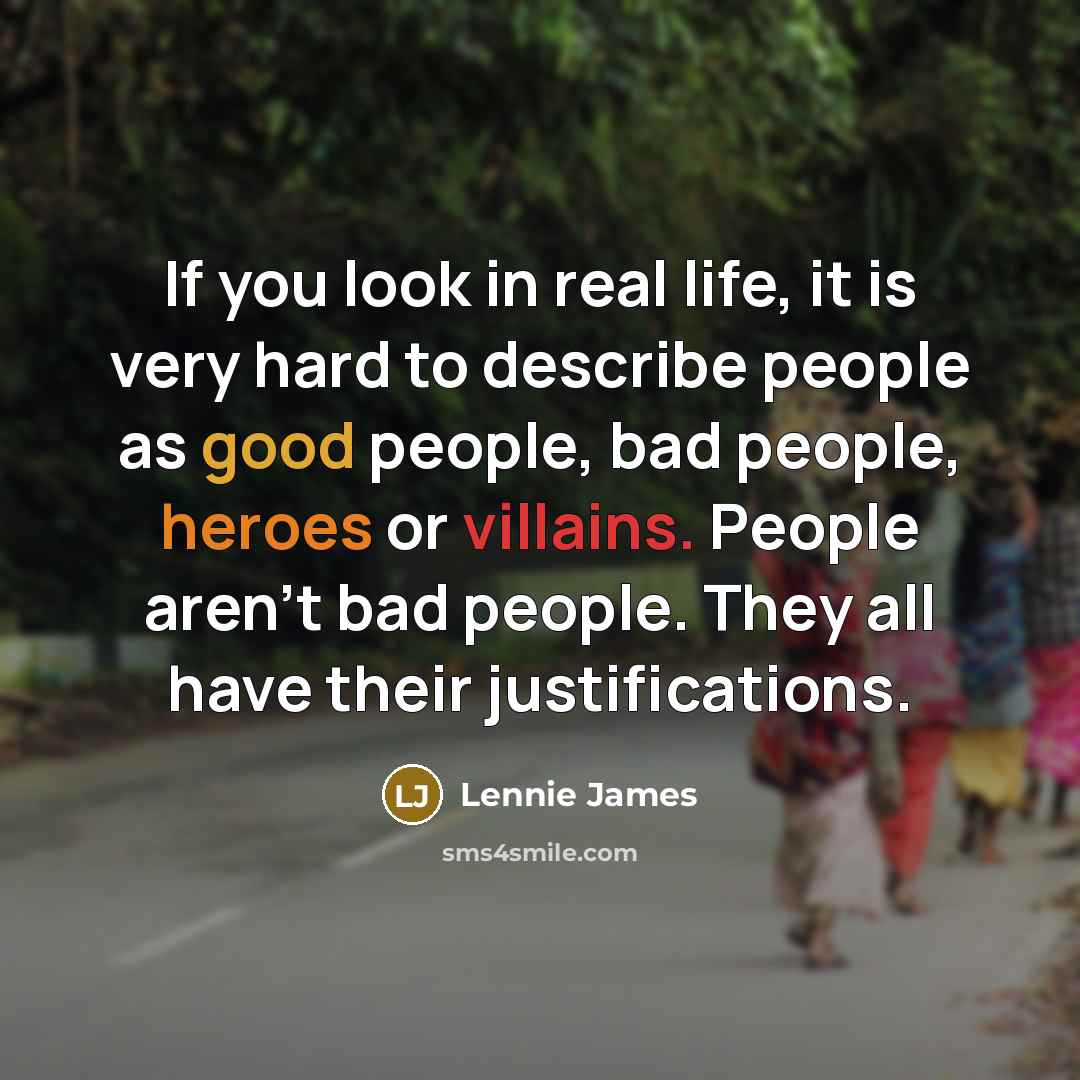 “If you look in real life, it is very hard…” quote by Lennie James
