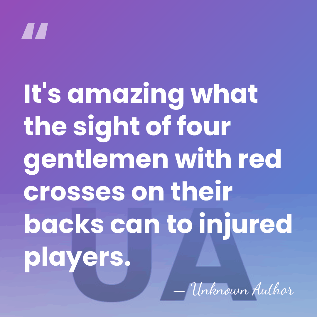 It's amazing what the sight of four gentlemen with red crosses on&hellip; - Jon Champion