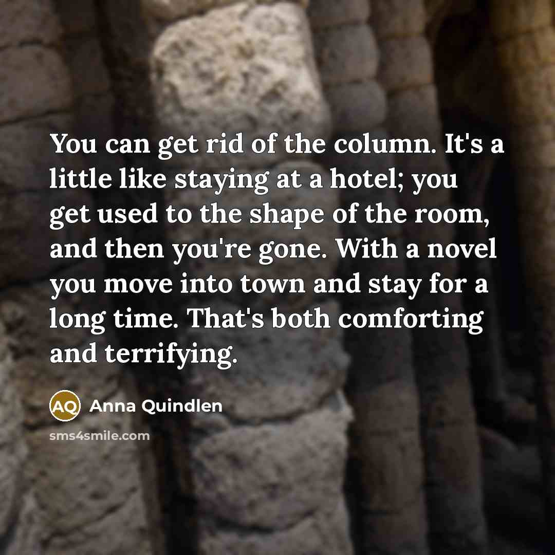 “You can get rid of the column. It's a little…” quote by Anna Quindlen