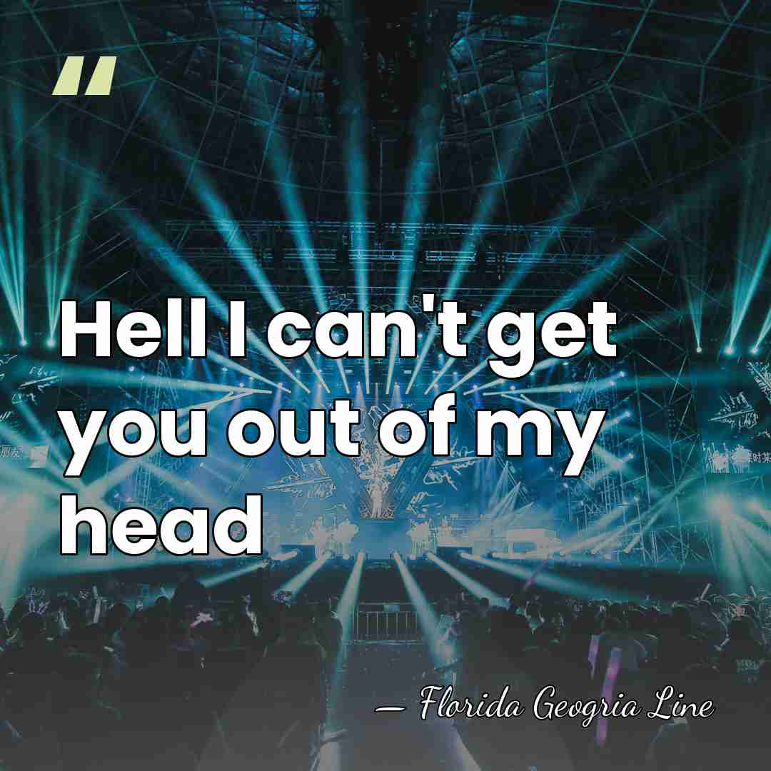 Hell I can't get you out of my head - Florida Geogria Line