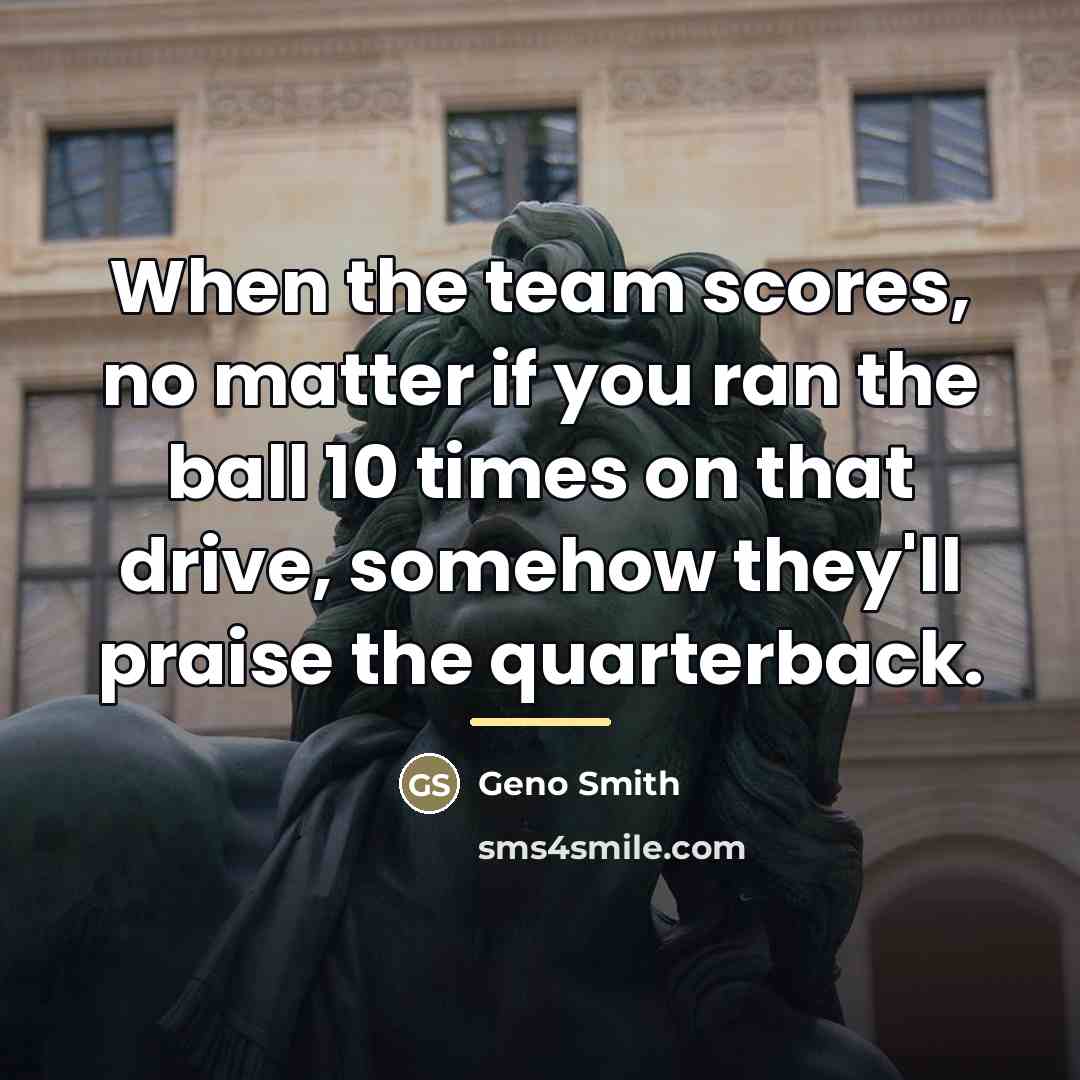 “When the team scores, no matter if you ran the…” quote by Geno Smith