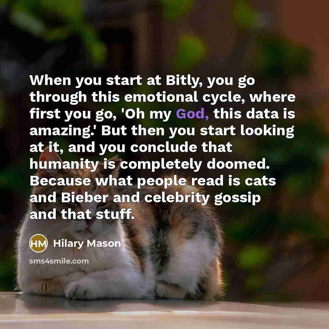 “When you start at Bitly, you go through this emotional…” quote by Hilary Mason