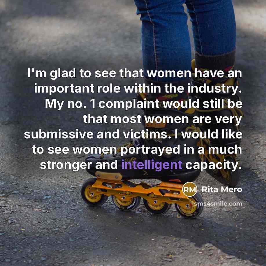 “I'm glad to see that women have an important role…” quote by Rita Mero