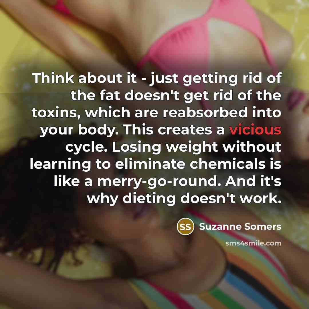 “Think about it - just getting rid of the fat…” quote by Suzanne Somers