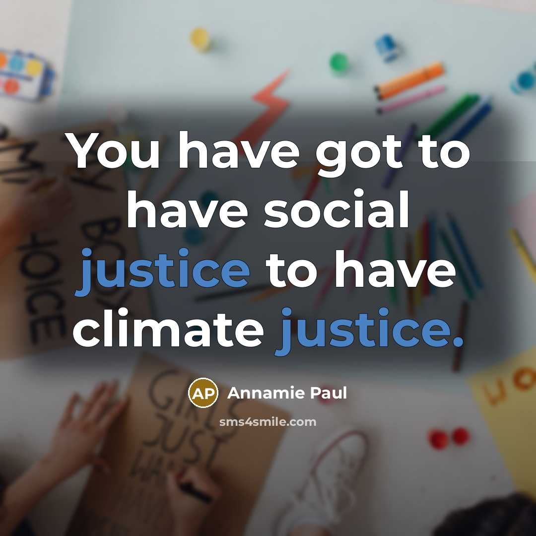 “You have got to have social justice to have climate…” quote by Annamie Paul