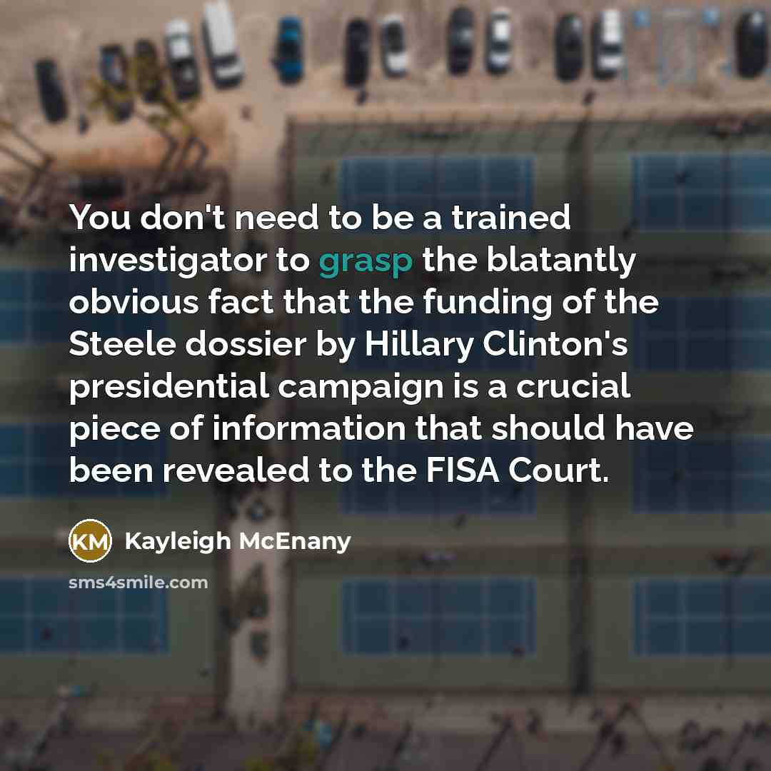 “You don't need to be a trained investigator to grasp…” quote by Kayleigh McEnany