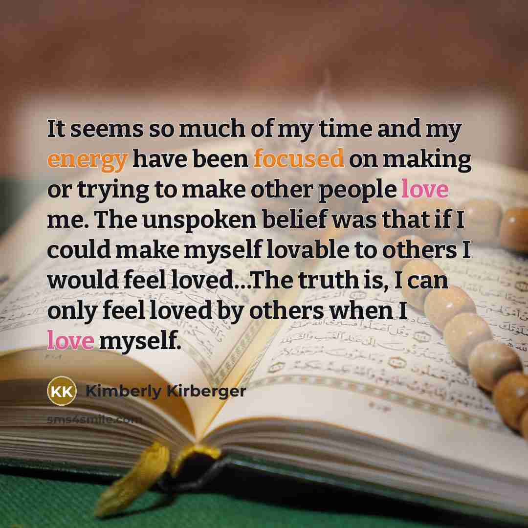 “It seems so much of my time and my energy…” quote by Kimberly Kirberger