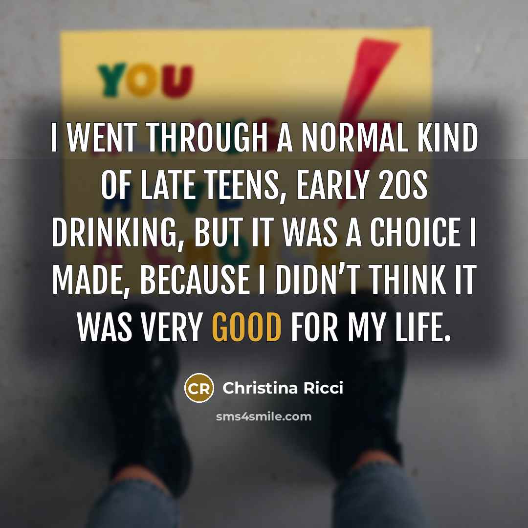 “I went through a normal kind of late teens, early…” quote by Christina Ricci