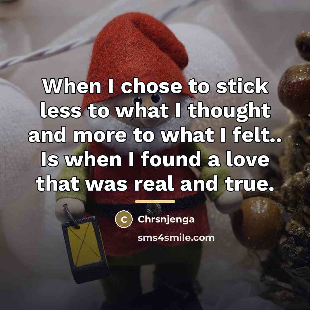 “When I chose to stick less to what I thought…” quote by Chrsnjenga
