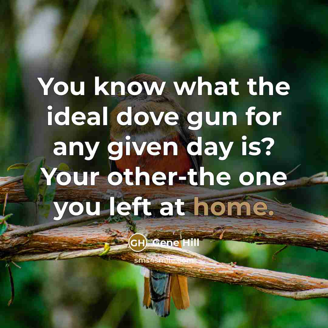 “You know what the ideal dove gun for any given…” quote by Gene Hill