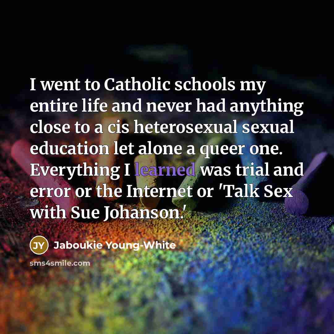 “I went to Catholic schools my entire life and never…” quote by Jaboukie Young-White