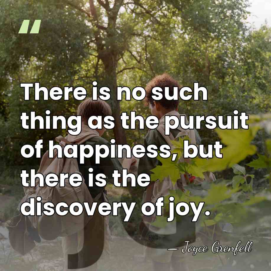There is no such thing as the pursuit of happiness, but there&hellip; - Joyce Grenfell