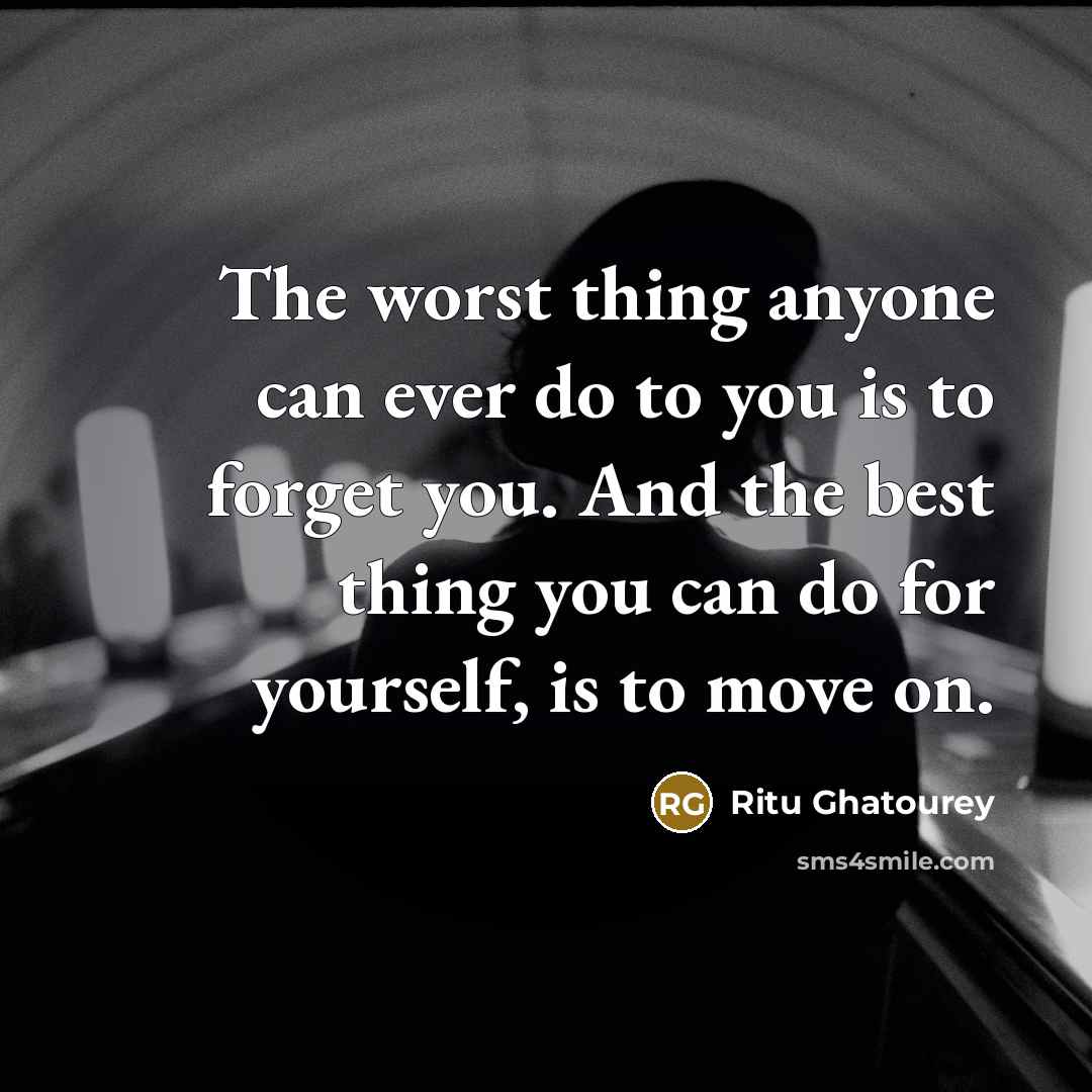 “The worst thing anyone can ever do to you is…” quote by Ritu Ghatourey