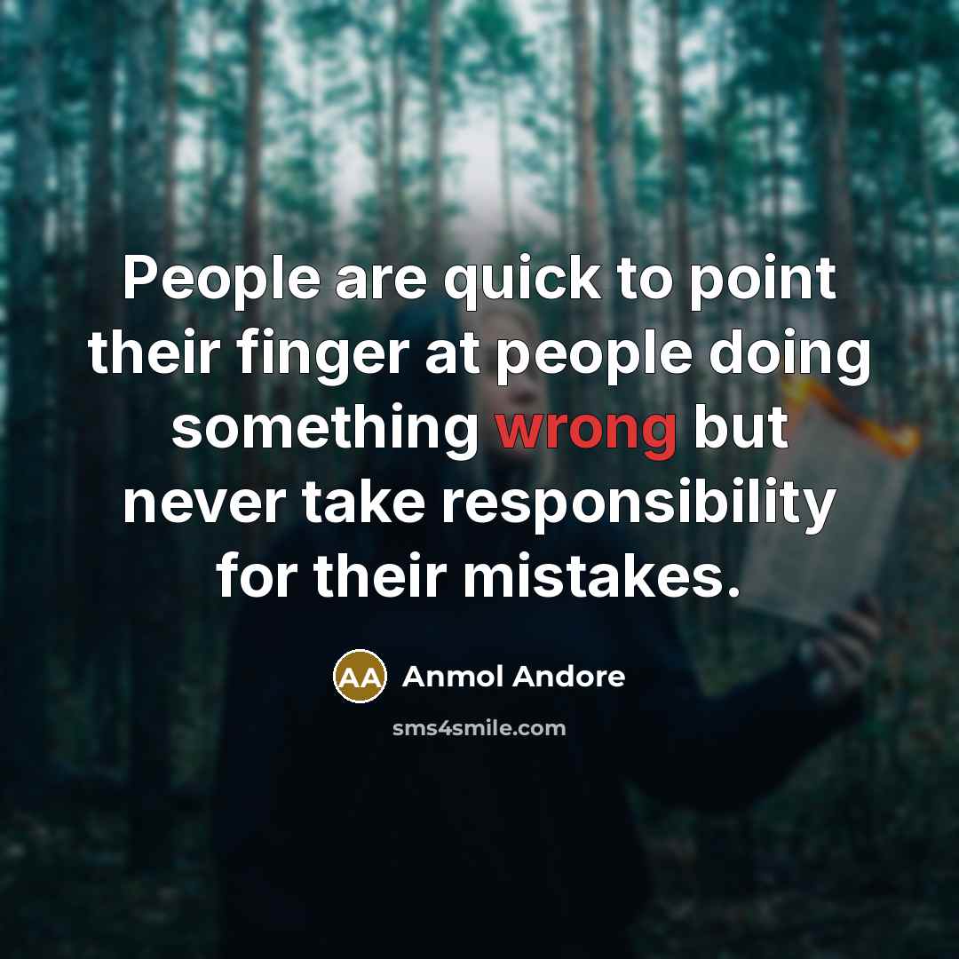 “People are quick to point their finger at people doing…” quote by Anmol Andore