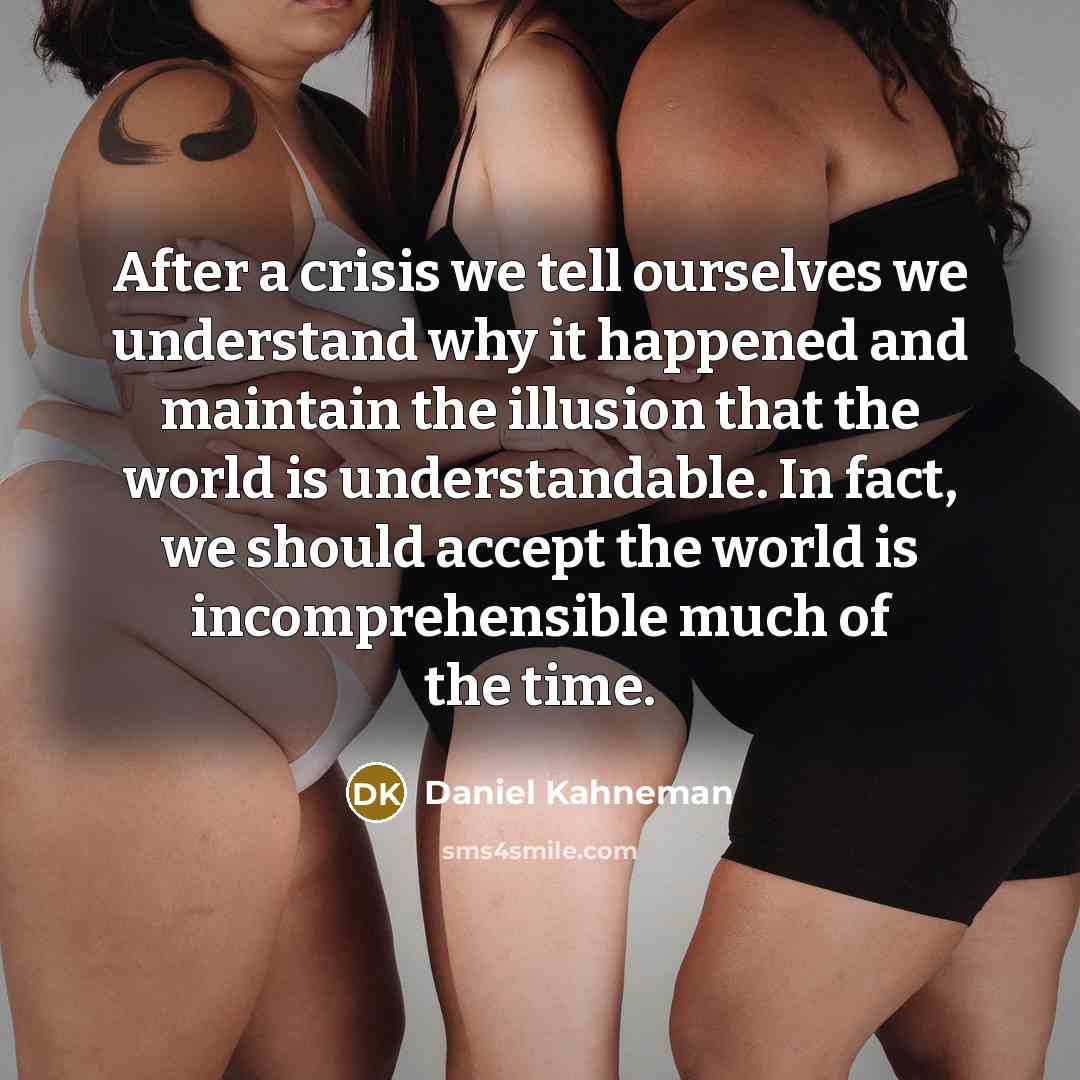 “After a crisis we tell ourselves we understand why it…” quote by Daniel Kahneman