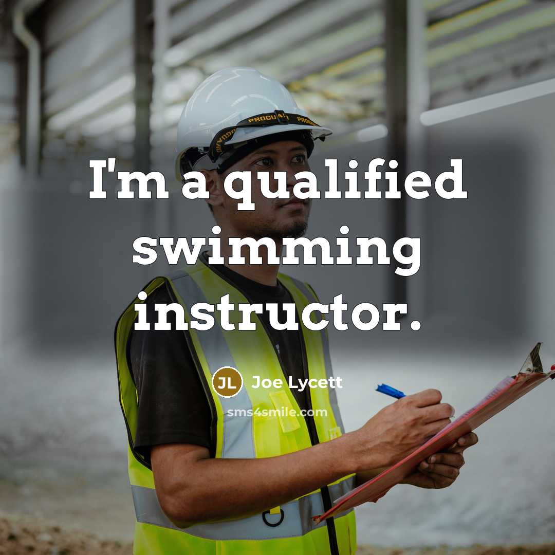 “I'm a qualified swimming instructor.…” quote by Joe Lycett