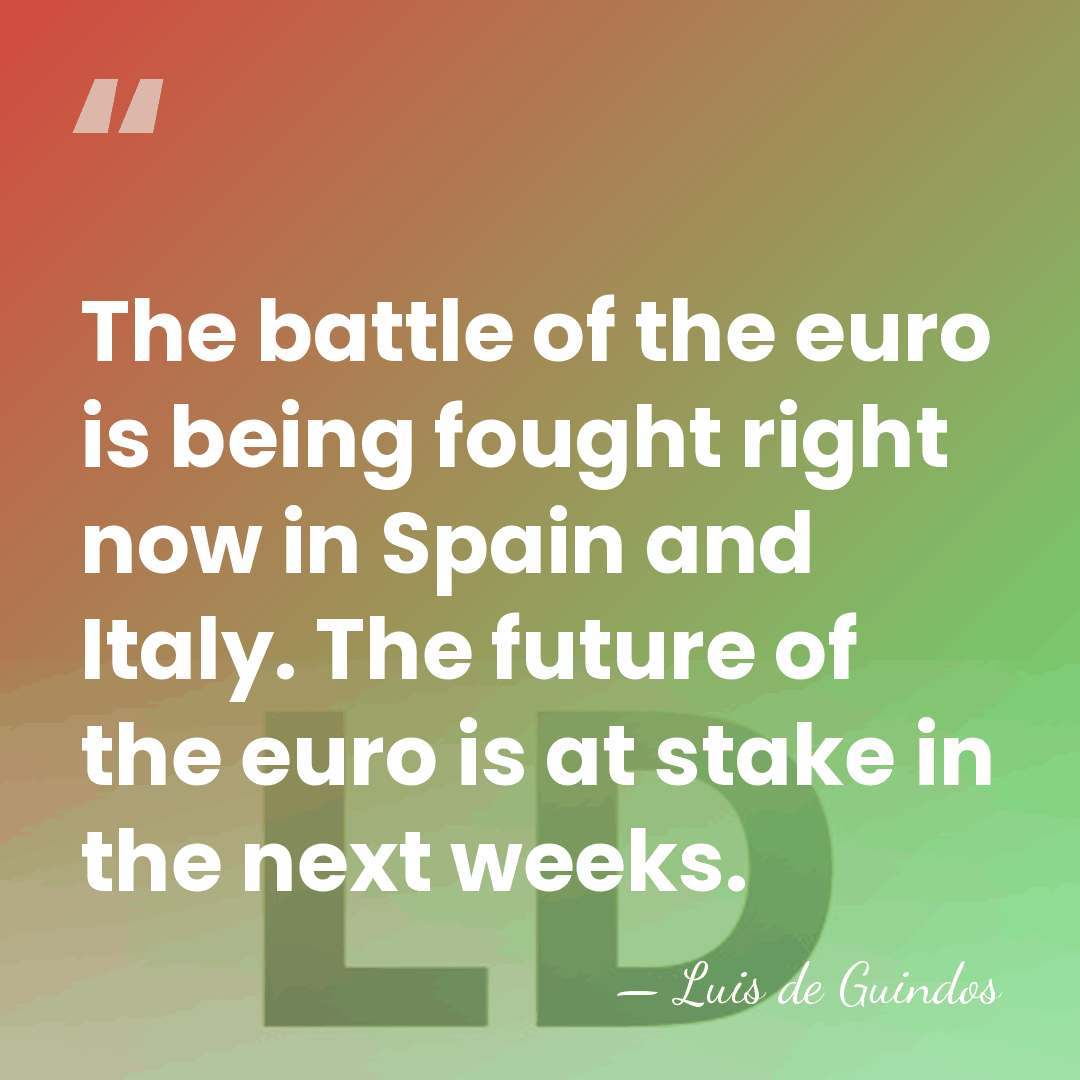 The battle of the euro is being fought right now in Spain&hellip; - Luis de Guindos