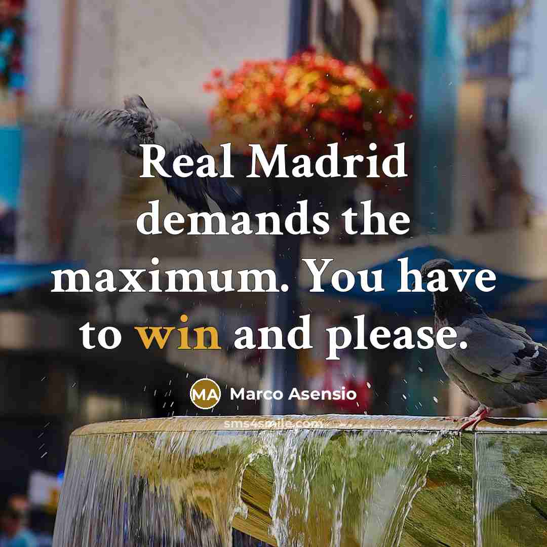 “Real Madrid demands the maximum. You have to win and…” quote by Marco Asensio