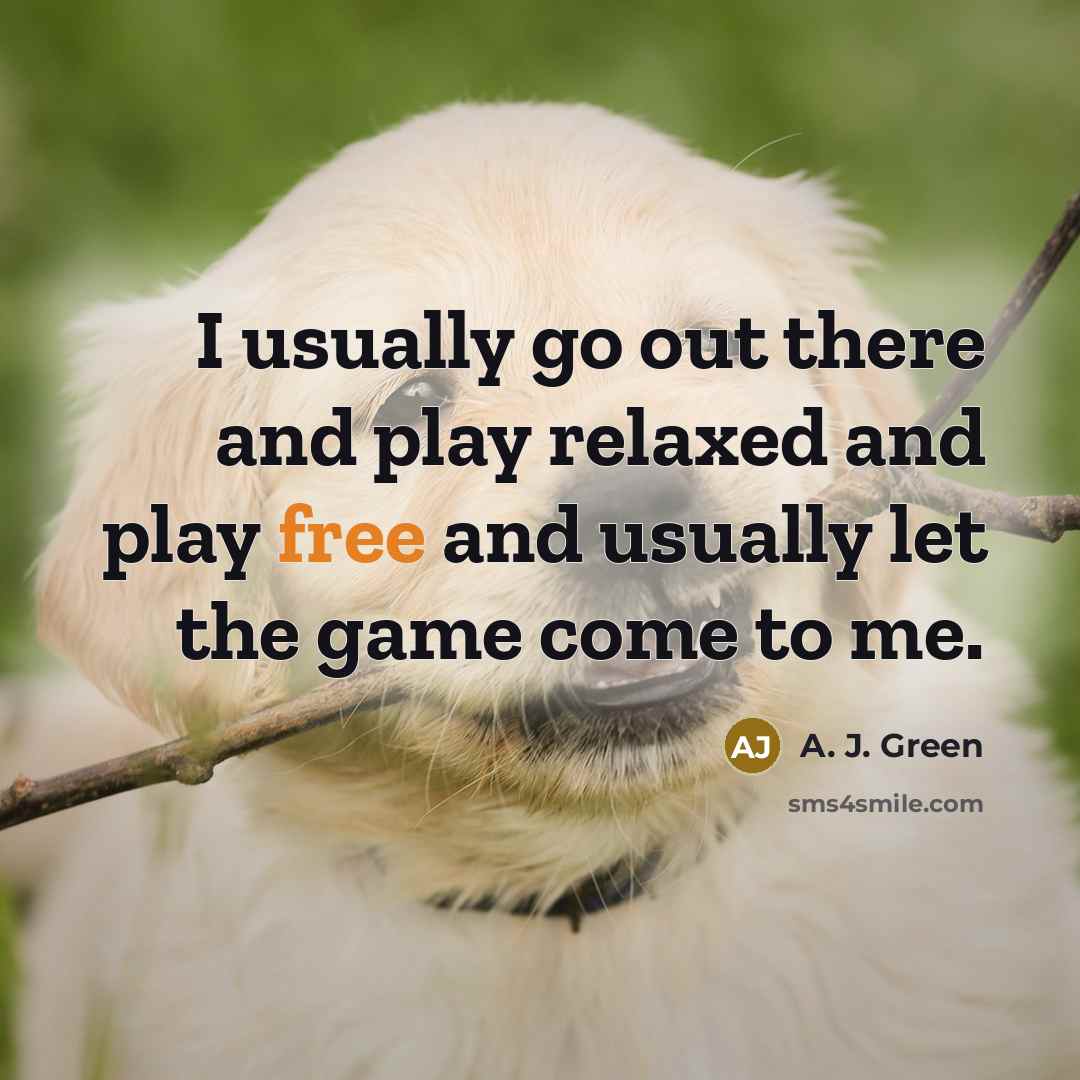 “I usually go out there and play relaxed and play…” quote by A. J. Green