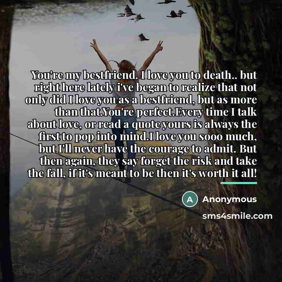 “You're my bestfriend. I love you to death.. but right…” quote by Anonymous