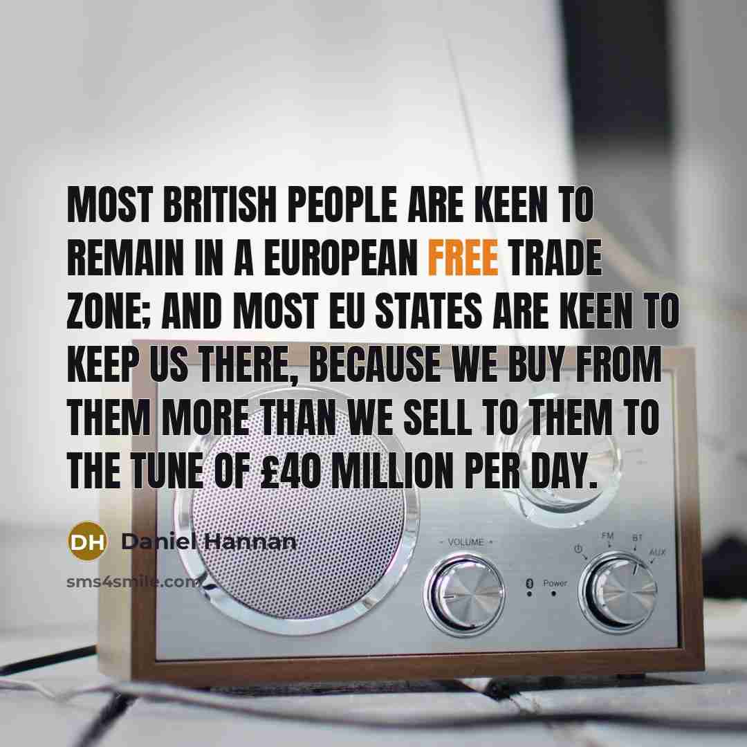 “Most British people are keen to remain in a European…” quote by Daniel Hannan