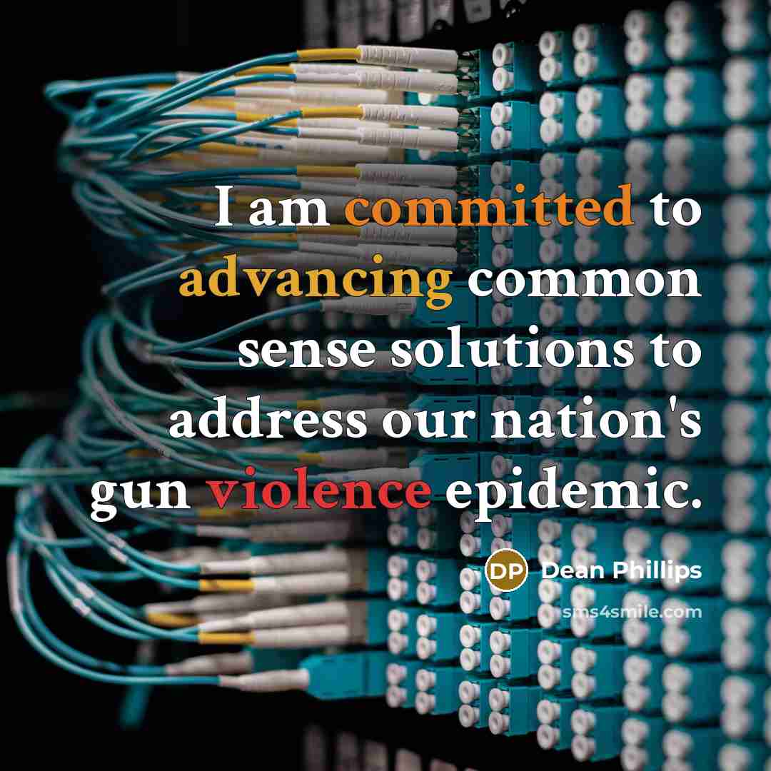 “I am committed to advancing common sense solutions to address our nation's gun violence epidemic.” quote by Dean Phillips