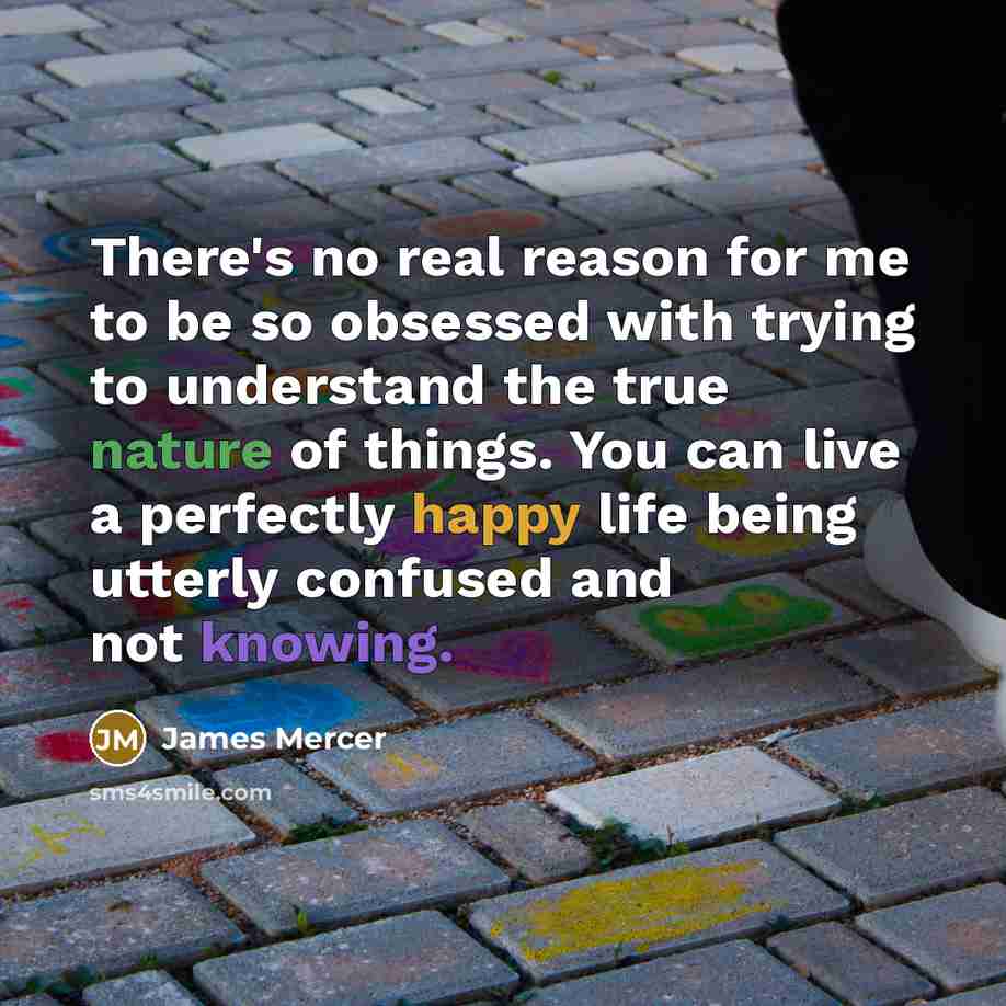 “There's no real reason for me to be so obsessed…” quote by James Mercer