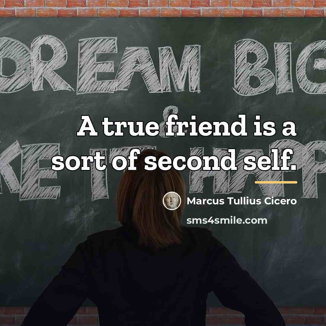 “A true friend is a sort of second self.…” quote by Marcus Tullius Cicero