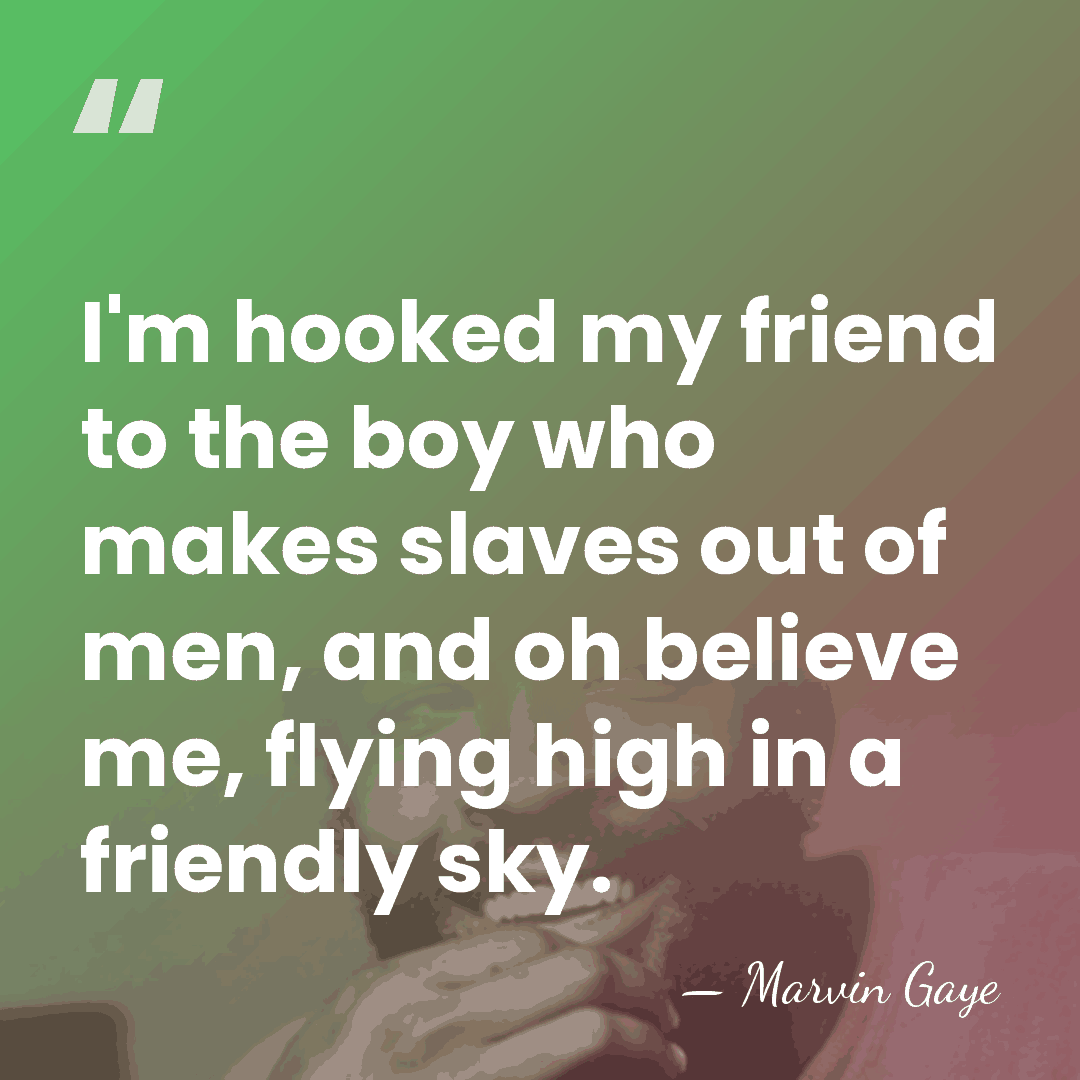 I'm hooked my friend to the boy who makes slaves out of&hellip; - Marvin Gaye